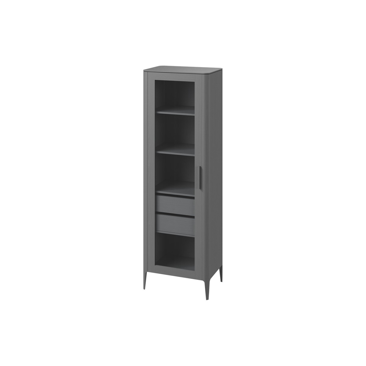 Витрина Type oak стеклянная высота 200 см L (серый)