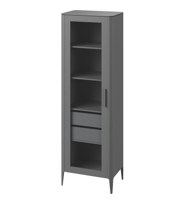 Витрина Type oak стеклянная высота 200 см L (серый)