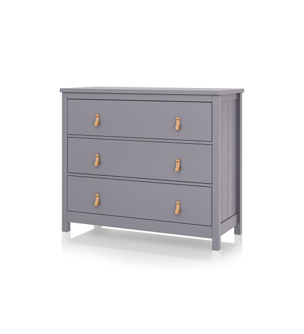 Комод Wood 3 ящика (серый)