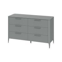 Комод Type 6 ящиков ширина 140 см (серый)