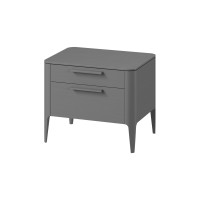 Тумба прикроватная Type oak 2 ящика ширина 60 см (серый)