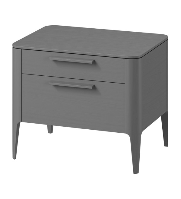 Тумба прикроватная Type oak 2 ящика ширина 60 см (серый)