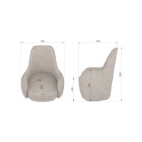 Кресло Ellipse E7.8 (бежевый, рогожка)
