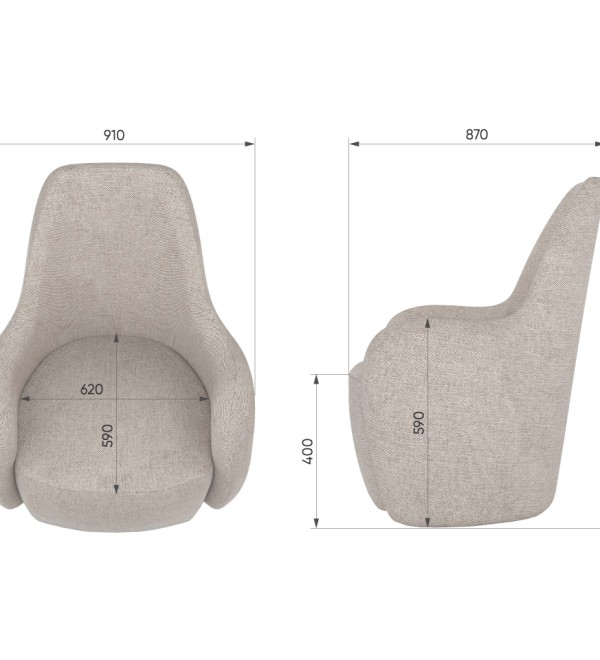 Кресло Ellipse E7.8 (бежевый, рогожка)
