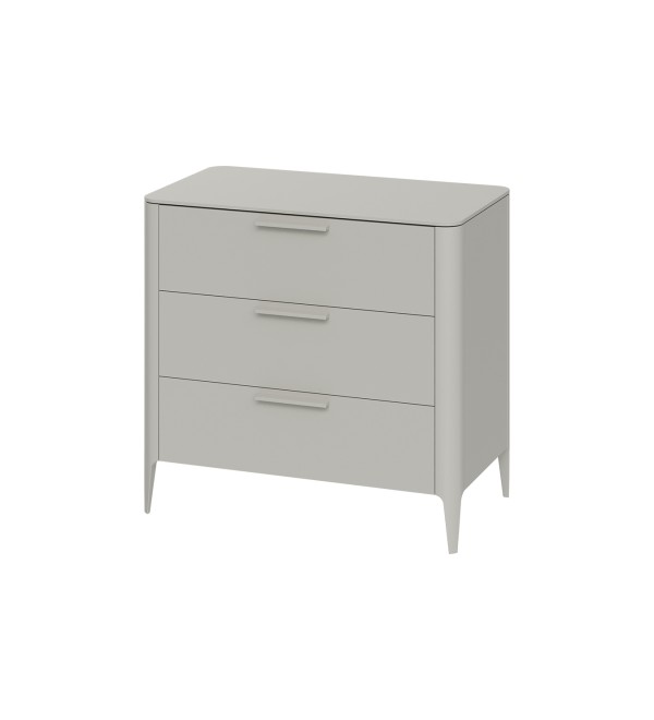 Комод Type 3 ящика ширина 90 см (серо-бежевый)