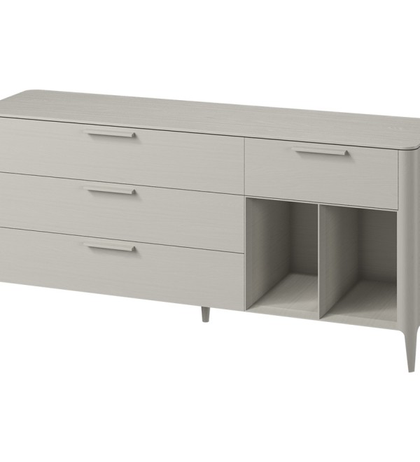 Тумба Type oak 4 ящика 2 полки ширина 180 см (серо-бежевый)