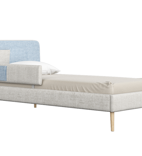 Кровать подростковая Soft (бежевый/голубой) 90*200 см