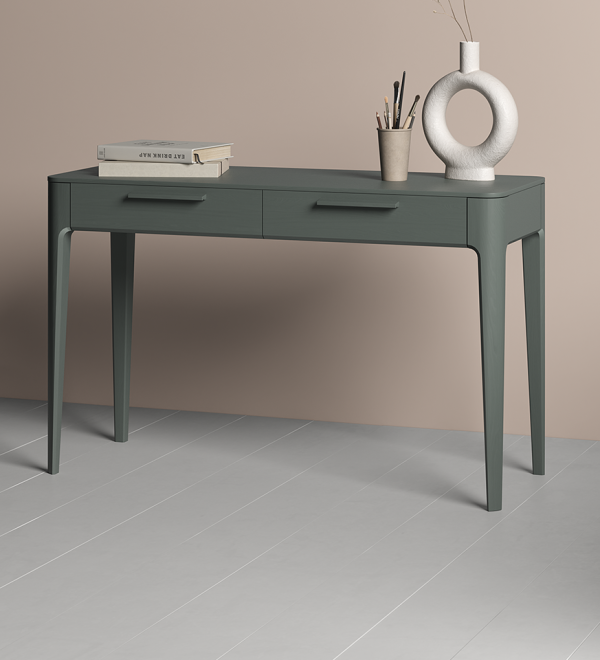 Консоль Type oak 2 ящика ширина 120 см (темно-серый)