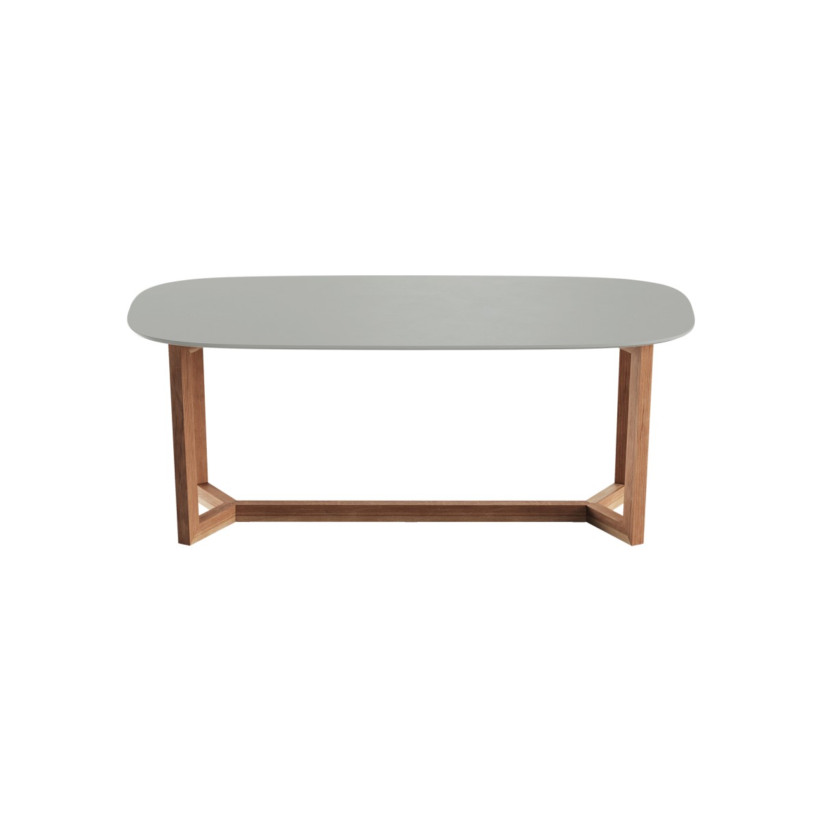 Стол обеденный Cross 2 200*95 см (светло-серый, бук)