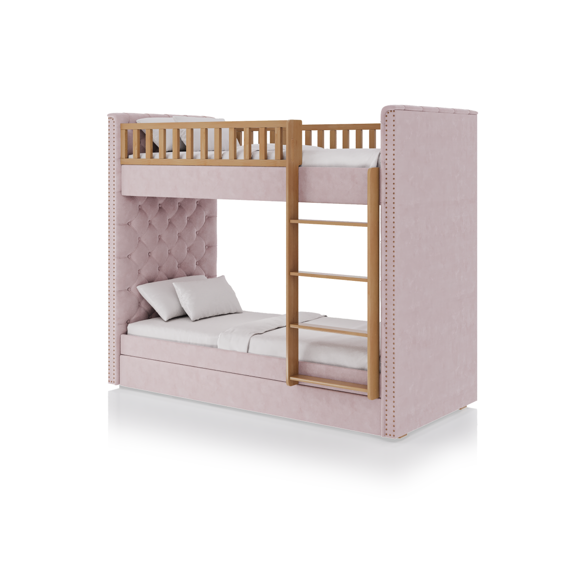 Кровать двухъярусная Elit soft (розовый)