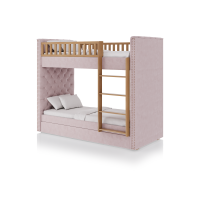 Кровать двухъярусная Elit soft (розовый)