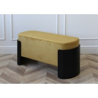 Банкетка Lagom 100 см (янтарный FiberGuard, черный)