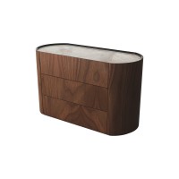 Комод Lagom 3 ящика ширина 120 см (орех, камень OV)