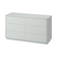 Комод Tammi 6 ящиков ширина 140 см (светло-серый)