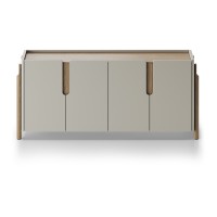 Комод Basic 4 двери ширина 180 см (серо-бежевый)