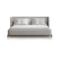 Кровать Basic спальное место 160*200 см (молочный, рогожка)