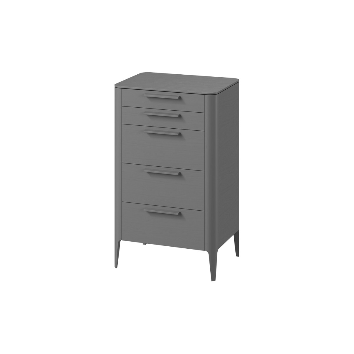 Комод Type oak высокий 5 ящиков (серый)