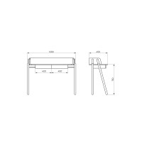 Консоль Basic 120*45 см (натуральный дуб, коричневый рогожка)
