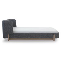 Кровать Basic спальное место 90*200 см (серый, рогожка)