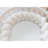Бортик плетёный для кроватки Ellipsebed (белый)