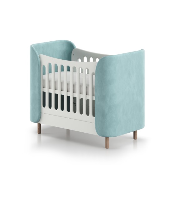 Кроватка KIDI Soft mini cпальное место 60*120 см (бирюзовый)