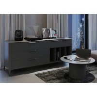 Тумба Type oak 5 ящиков 4 полки ширина 200 см (темно-серый)
