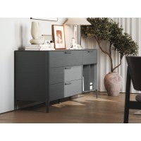 Тумба Type oak 4 ящика 2 полки ширина 180 см (темно-серый)