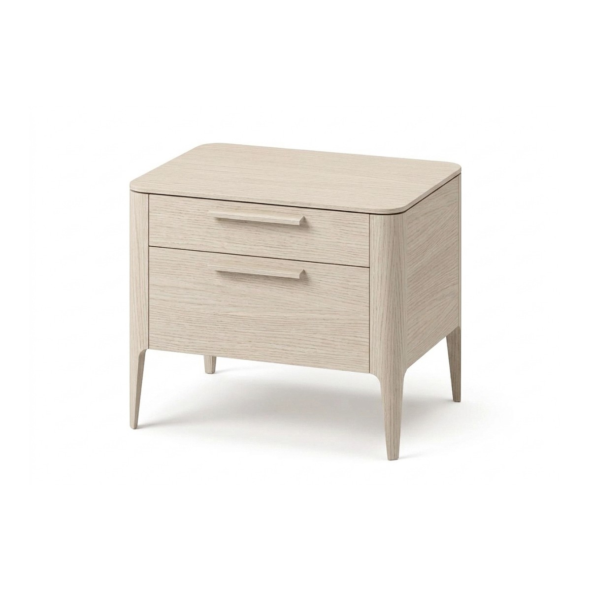 Тумба прикроватная Type oak 2 ящика ширина 60 см (беленый дуб)