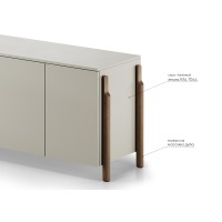 Тумба Basic 4 двери ширина 170 см (серо-бежевый)
