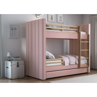 Кровать двухъярусная Cosy антивандальная ткань (розовый)