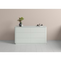 Комод Tammi 6 ящиков ширина 140 см (светло-серый)