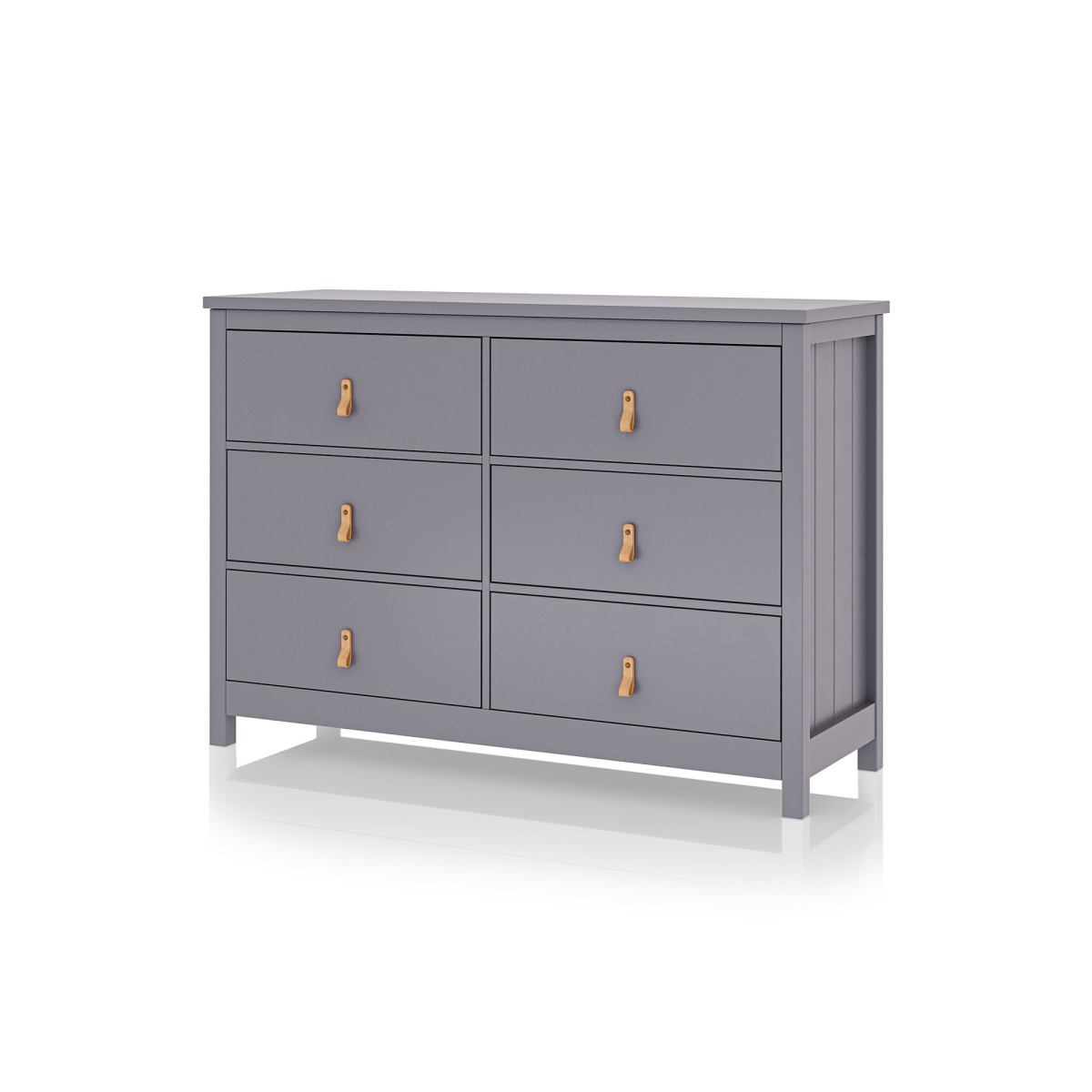 Комод Wood 6 ящиков (серый)