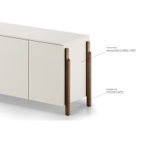 Тумба Basic 4 двери ширина 170 см (молочный)