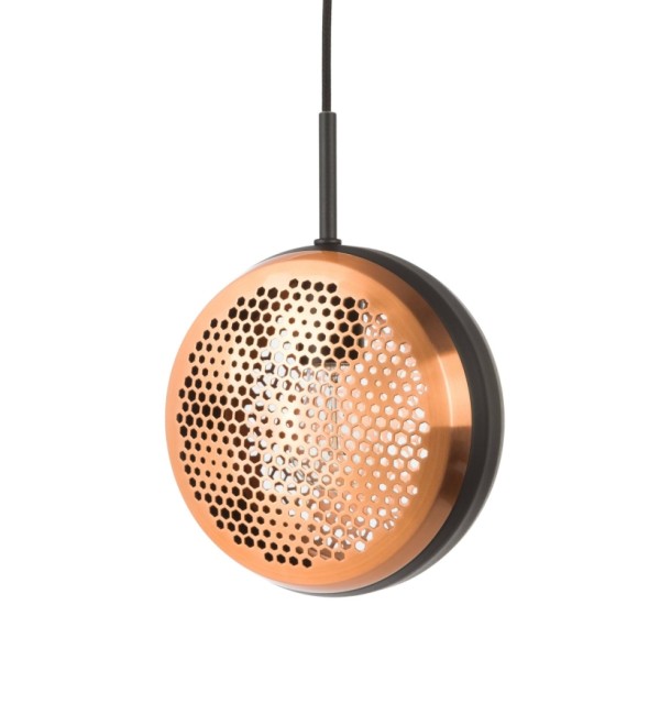Подвесной светильник Hive slim small диаметр 23 (медный, чёрный, чёрный)