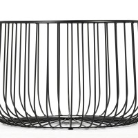 Кофейный столик Flat cage диаметр 65 (чёрный)