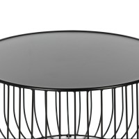 Кофейный столик Flat cage диаметр 65 (чёрный)