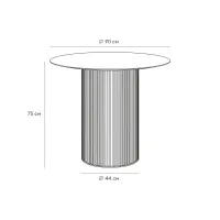 Стол обеденный Mono Stripe D90/D44/H75