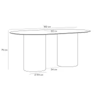 Стол обеденный овальный Mono 180х100