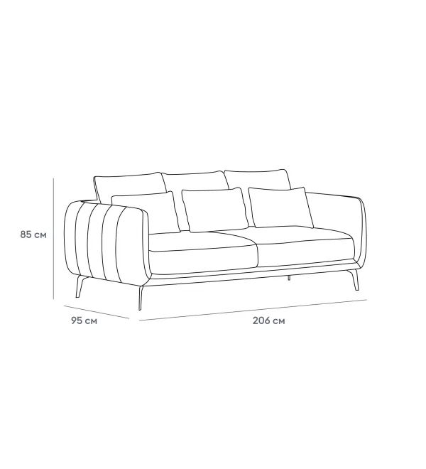 Диван Amsterdam трёхместный