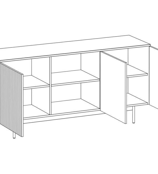 Сервант Mikko 3х-дверный