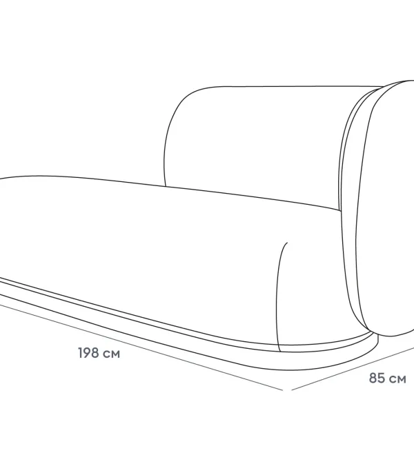 Кушетка Lucca правая
