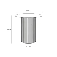 Стол обеденный Mono Stripe D80/D44/H75