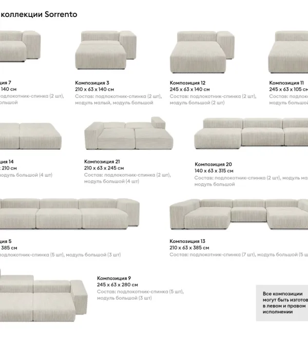 Модульный диван Sorrento