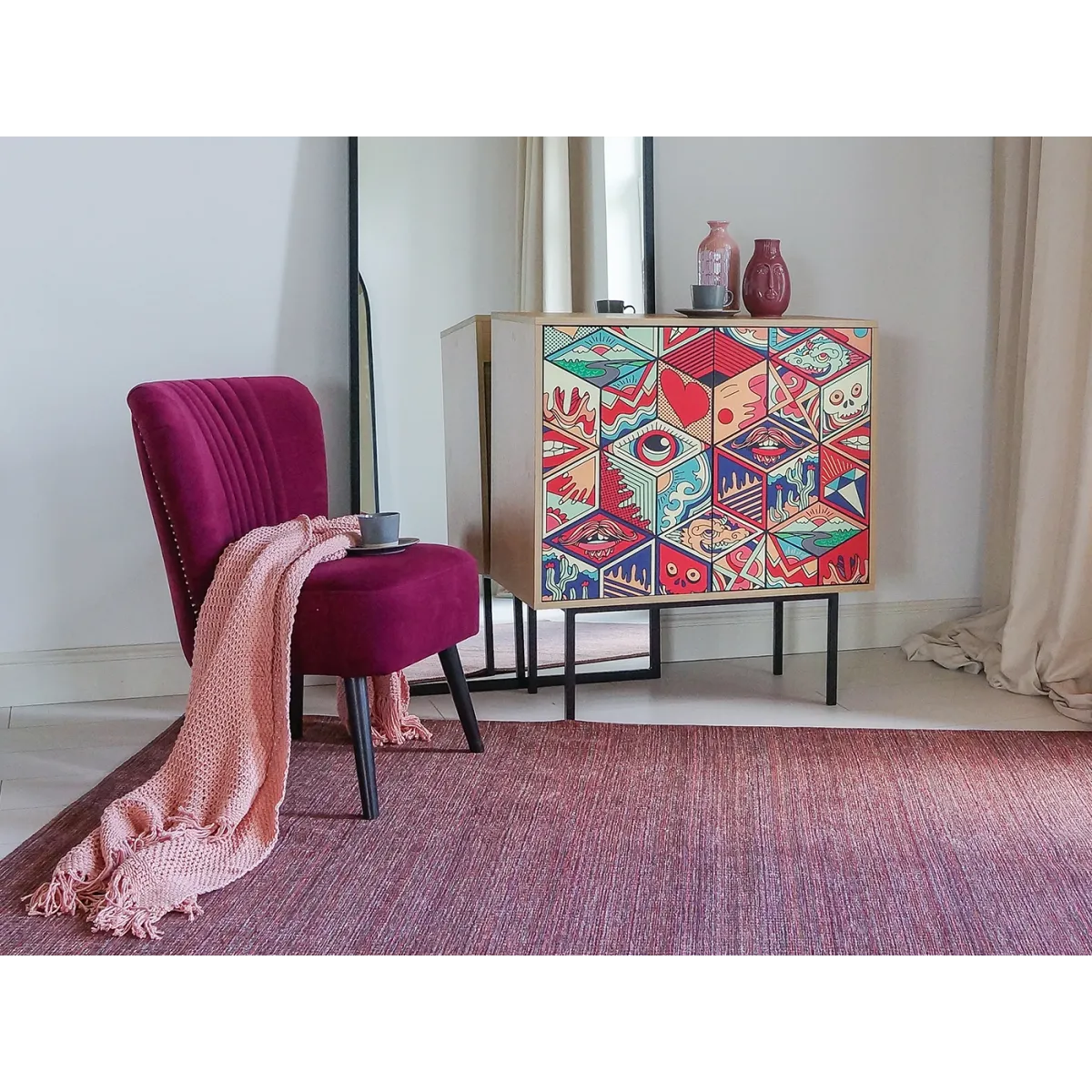 Шкаф Boho Color низкий
