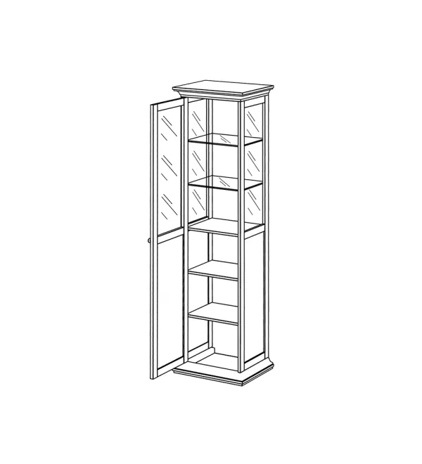 Шкаф-витрина однодверный