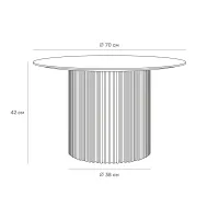 Стол журнальный Mono Stripe D70/D38/H42
