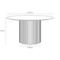 Стол журнальный Mono Stripe D80/D38/H42
