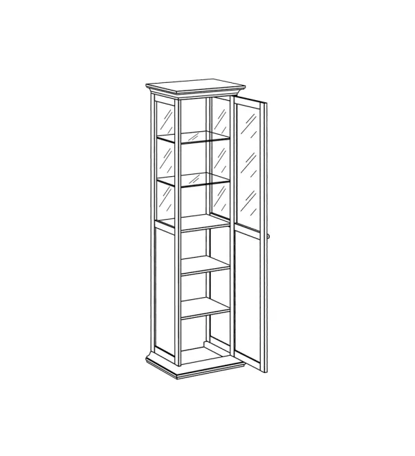 Шкаф-витрина однодверный