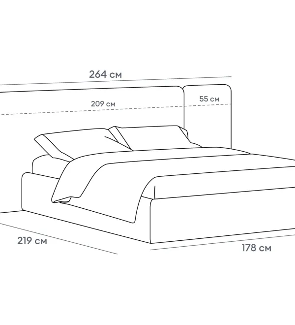 Кровать Atessa без подъемного механизма