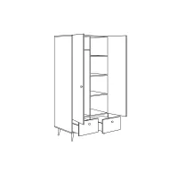 Шкаф двухдверный Rili
